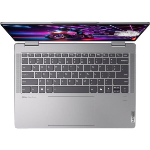 Lenovo Yoga 7 2 in 1 14 - AMD Ryzen 5 8640HS 6 Core Processor 8-GB 512-GB SSD AMD Radeon 760M Graphics 14" WUXGA 1200p IPS 300nits 60Hz Dolby Vision Touchscreen Convertible Display Backlit KB FP Reader W11 TPM 2.0 (Arctic Grey, NEW) - Image 3